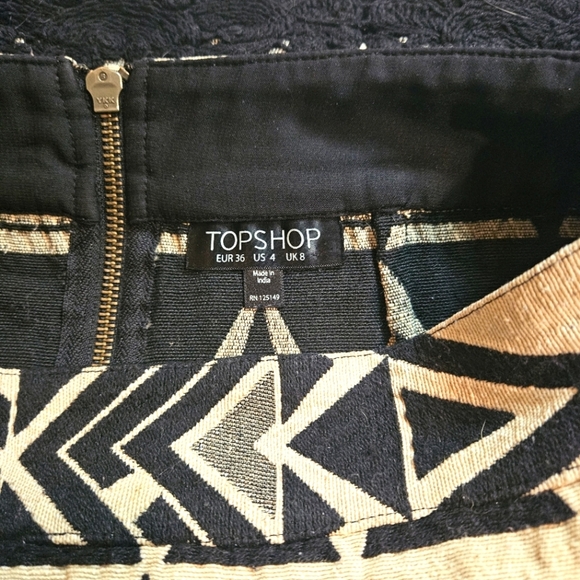 Topshop Geo Print Knit Mini Skirt (Rare) - Picture 6 of 7